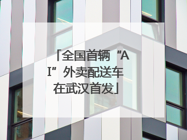全国首辆“AI”外卖配送车在武汉首发