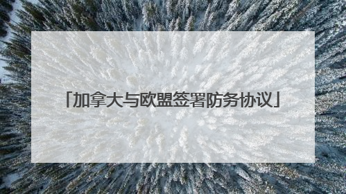 加拿大与欧盟签署防务协议