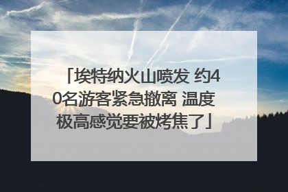 埃特纳火山喷发 约40名游客紧急撤离 温度极高感觉要被烤焦了