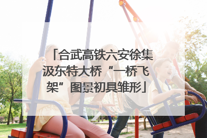 合武高铁六安徐集汲东特大桥“一桥飞架”图景初具雏形