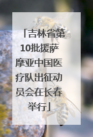 吉林省第10批援萨摩亚中国医疗队出征动员会在长春举行