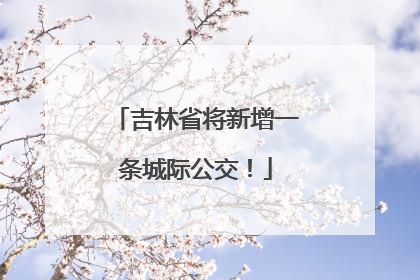 吉林省将新增一条城际公交！