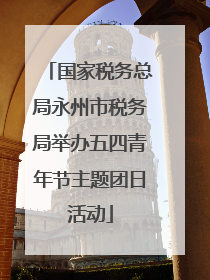 国家税务总局永州市税务局举办五四青年节主题团日活动