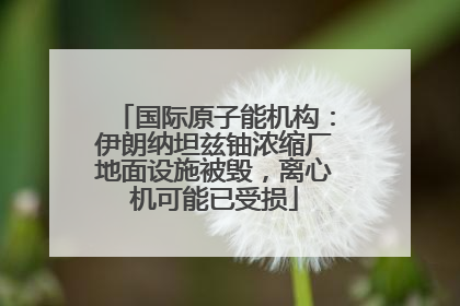 国际原子能机构：伊朗纳坦兹铀浓缩厂地面设施被毁，离心机可能已受损