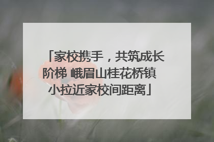 家校携手，共筑成长阶梯 峨眉山桂花桥镇小拉近家校间距离