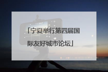 宁夏举行第四届国际友好城市论坛