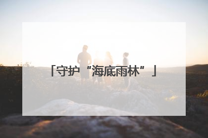 守护“海底雨林”