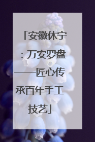 安徽休宁：万安罗盘——匠心传承百年手工技艺