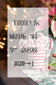 官宣！东城首所“科学”命名校揭牌→