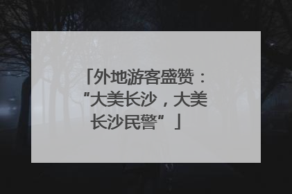 外地游客盛赞：“大美长沙，大美长沙民警”
