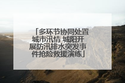 多环节协同处置城市汛情 城阳开展防汛排水突发事件抢险救援演练