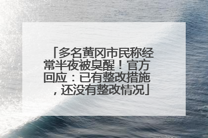 多名黄冈市民称经常半夜被臭醒！官方回应：已有整改措施，还没有整改情况