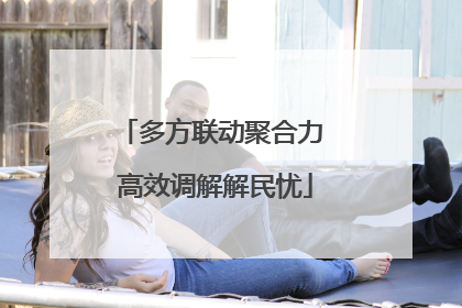 多方联动聚合力 高效调解解民忧
