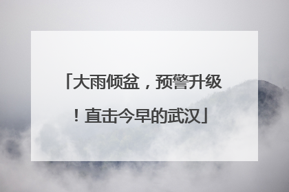 大雨倾盆，预警升级！直击今早的武汉