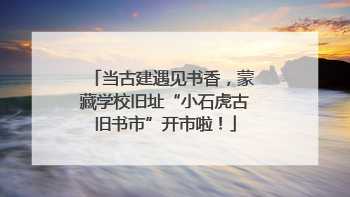 当古建遇见书香，蒙藏学校旧址“小石虎古旧书市”开市啦！