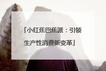 小红蕉巴蕉派：引领生产性消费新变革