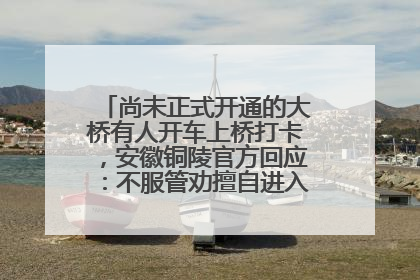 尚未正式开通的大桥有人开车上桥打卡，安徽铜陵官方回应：不服管劝擅自进入，已采取措施