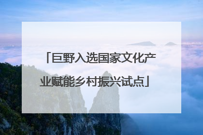 巨野入选国家文化产业赋能乡村振兴试点
