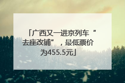 广西又一进京列车“去座改铺”，最低票价为455.5元