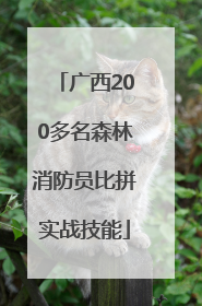 广西200多名森林消防员比拼实战技能