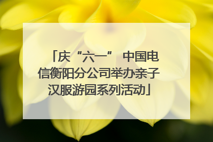 庆“六一” 中国电信衡阳分公司举办亲子汉服游园系列活动