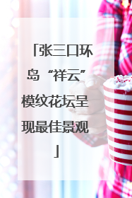 张三口环岛“祥云”模纹花坛呈现最佳景观