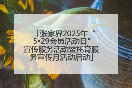 张家界2025年“5•29会员活动日”宣传服务活动暨托育服务宣传月活动启动