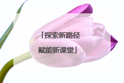 探索新路径 赋能新课堂
