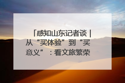 感知山东记者谈｜从“买体验”到“买意义”：看文旅繁荣背后的幸福新定义