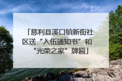 慈利县溪口镇新街社区送“入伍通知书”和“光荣之家”牌匾