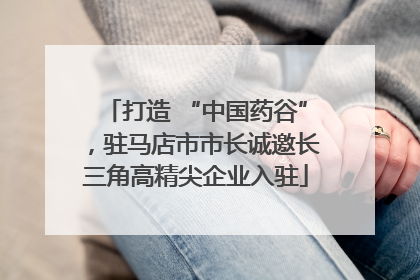 打造 “中国药谷”，驻马店市市长诚邀长三角高精尖企业入驻