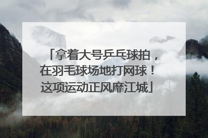 拿着大号乒乓球拍，在羽毛球场地打网球！这项运动正风靡江城