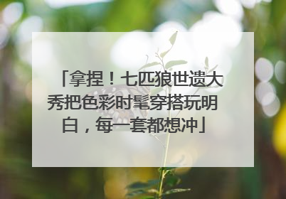 拿捏！七匹狼世遗大秀把色彩时髦穿搭玩明白，每一套都想冲