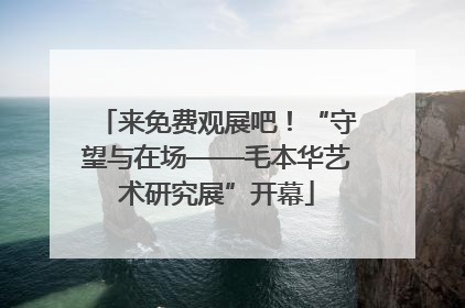 来免费观展吧！“守望与在场——毛本华艺术研究展”开幕