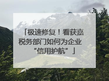 极速修复！看获嘉税务部门如何为企业“信用护航”