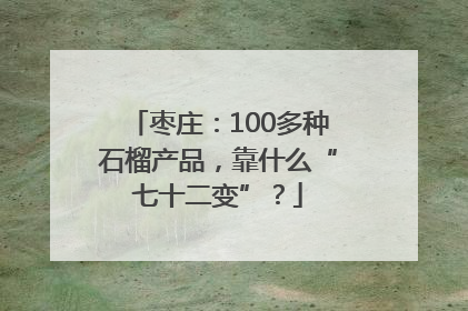 枣庄：100多种石榴产品，靠什么“七十二变”？