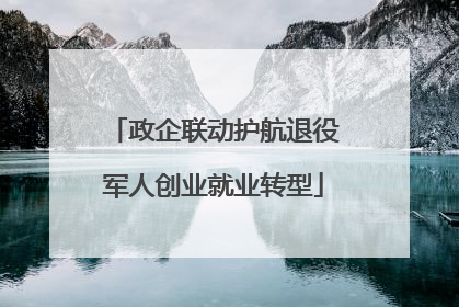 政企联动护航退役军人创业就业转型