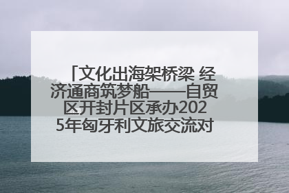 文化出海架桥梁 经济通商筑梦船——自贸区开封片区承办2025年匈牙利文旅交流对接活动专场