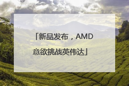 新品发布，AMD意欲挑战英伟达