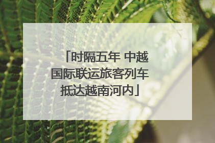 时隔五年 中越国际联运旅客列车抵达越南河内