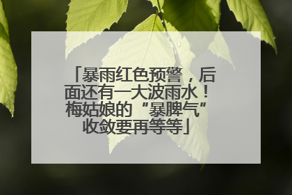 暴雨红色预警，后面还有一大波雨水！梅姑娘的“暴脾气”收敛要再等等