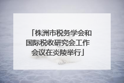 株洲市税务学会和国际税收研究会工作会议在炎陵举行