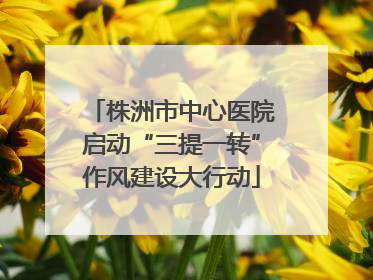 株洲市中心医院启动“三提一转”作风建设大行动