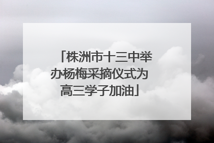株洲市十三中举办杨梅采摘仪式为高三学子加油