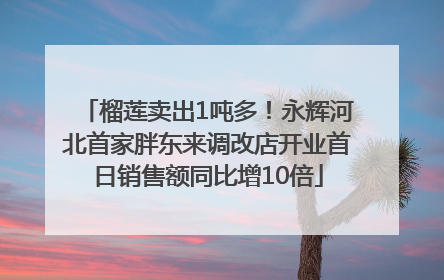 榴莲卖出1吨多！永辉河北首家胖东来调改店开业首日销售额同比增10倍