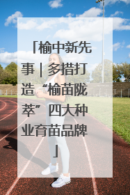 榆中新先事｜多措打造“榆苗陇萃”四大种业育苗品牌