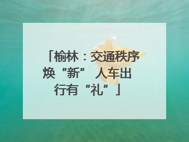 榆林：交通秩序焕“新” 人车出行有“礼”