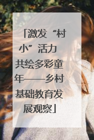 激发“村小”活力 共绘多彩童年——乡村基础教育发展观察
