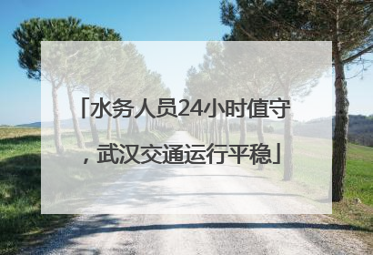 水务人员24小时值守，武汉交通运行平稳