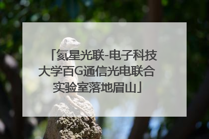 氦星光联-电子科技大学百G通信光电联合实验室落地眉山